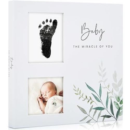 Keepsake Baby Memory Book for Boys and Girls – Timeless First 5 Year Baby Book With Photoslots – Cute Baby Journal Scrapbook or Photo Album - A Milestone Book to Record Every Event from Birth to Age 5