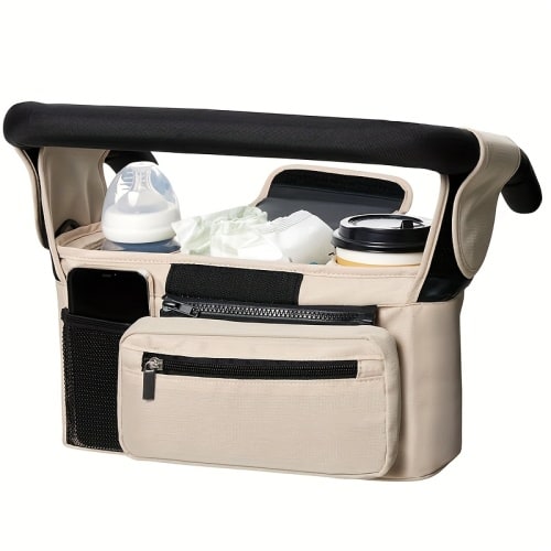 1pc Portable Stroller Hanging Bag, Outdoor Stroller Hanging Pouch, Large Capacity Bottle and Diaper Bag