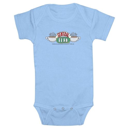 Infant's Friends Typical Central Perk Logo Bodysuit - Light Blue - 12 Months