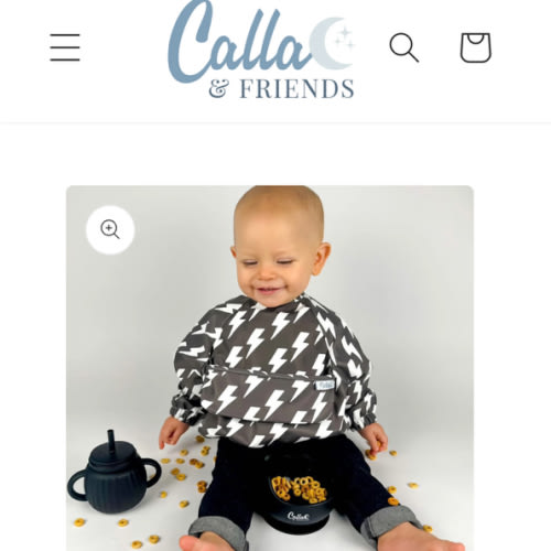 The Grayson Long Sleeve Bib - Lightning Bolts – Calla and Friends