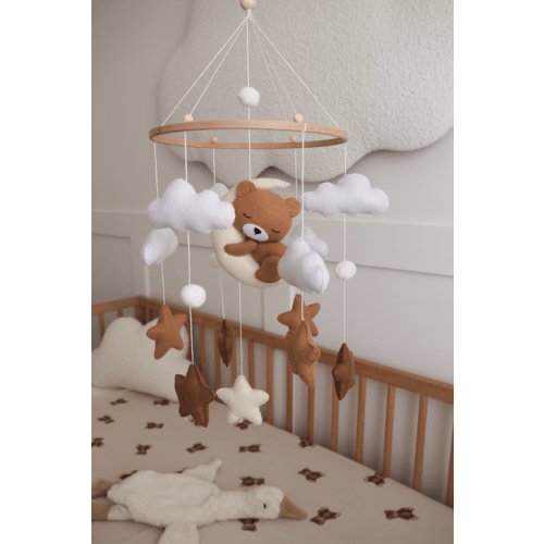 Neutral Teddy Mobile – Little Bub & Co