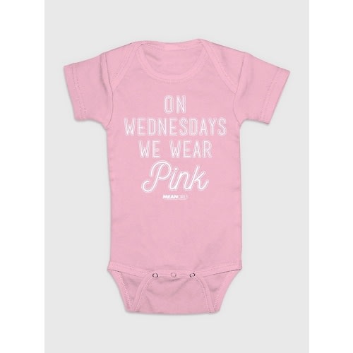 Baby Mean Girls On Wednesdays We Wear Pink Bodysuit