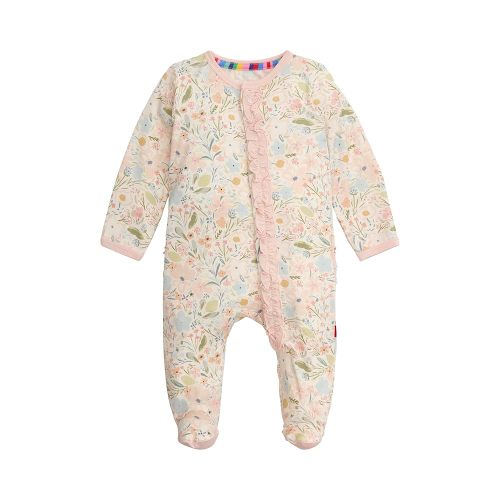Magnetic Me Girls Modal Magnetic Baby Footie Pajamas | Silky Soft Modal Fabric | Baby Sleepers Available Sizes PRE - 24M