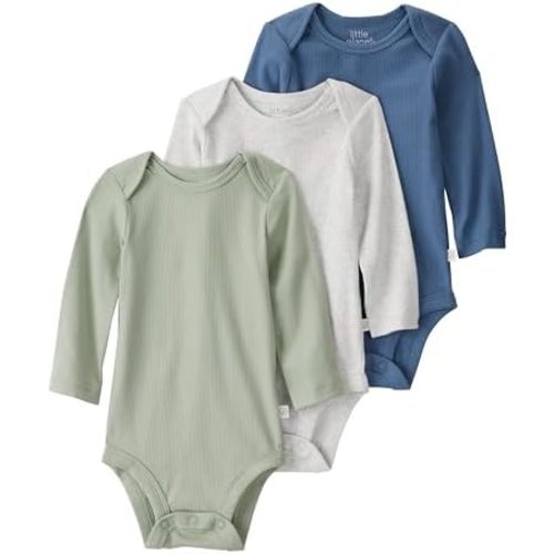 little planet by carter's boys 3-pack Long Sleeve Bodysuits Made With Organic Cotton