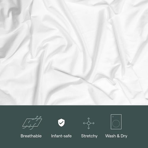 Guava Lotus Travel Crib Sheet | 100% Cotton Fitted Sheet with Manufacturer-Approved Fit | Soft & Breathable Crib Sheet for Your Baby's Comfort | Unisex Sheet for Infants and Toddlers - New