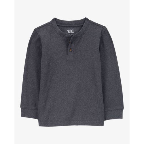 Baby Drop Needle Long-Sleeve Henley Tee - Carter's | Carter's