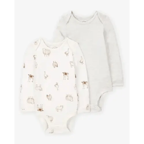 Baby 2-Pack Long-Sleeve PurelySoft Bodysuits - Carter's | 6 months