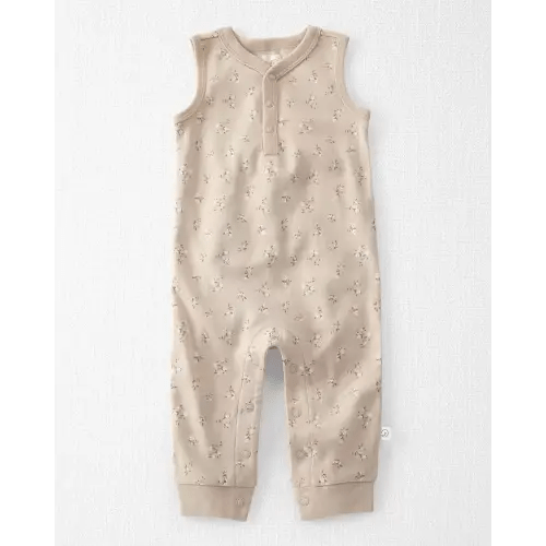 Organic Cotton Rib Jumpsuit - Ember Oatmeal