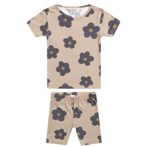 2pc Short Sleeve Pajama Set - Gemma In Tan