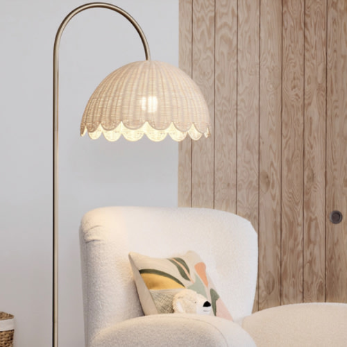 Rattan Bubble Floor Lamp (60") | West Elm