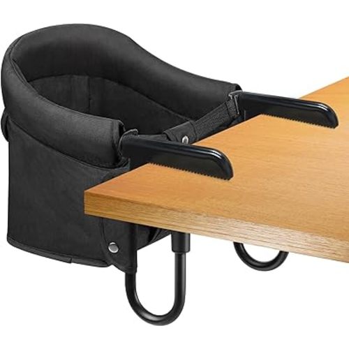Hook On High Chair, Fast Table Chair, Clip on High Chair to Table,Fold-Flat Storage Feeding Baby Seat for Baby Toddler Home and Travel, High Load Design,Attach to Fast Table Chair Removable Seat