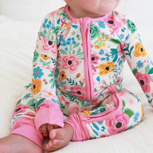 Pretty Poppies Convertible Zip Romper