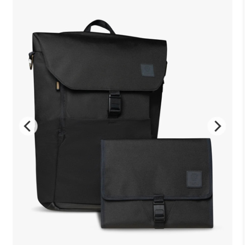 Everyday Diaper Backpack & Changing Wallet Bundle / Mid(dle of the)night Black