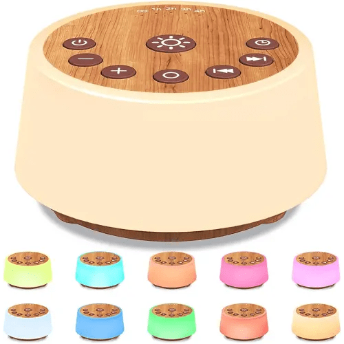 Color Noise Sound Machines with 10 Colors Night Light 25 Soothing Sounds and Sleep White Noise Machine 32 Volume Levels 5 Timers Adjustable Brightness Memory Function for Adult Kid Baby