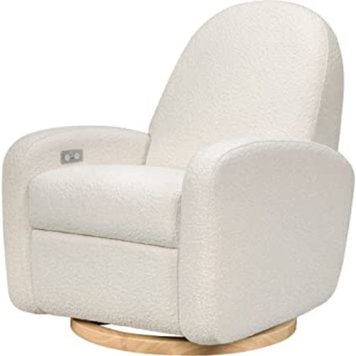 Babyletto Nami Power Recliner - Swivel Nursery Glider with USB Port - Electric Recliner Chairs for Adults - GREENGUARD Gold Certified - 270° Reclining Rocking Chair for Nursery & Living Room - Ivory