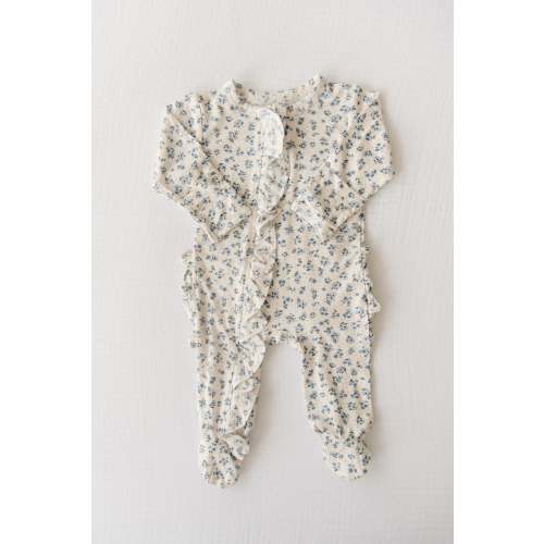 Blooming Blues Ruffled Footie – Bella Berry Designs