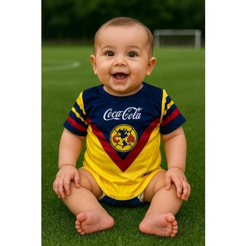 Club America Retro Custom Baby Jumpsuit -"AGUILITAS" Pañalero de Bebé