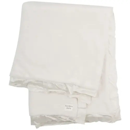 Cream Plush Blanket - Bamboo Little