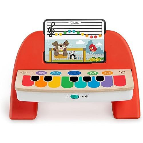 Baby Einstein Cal’s First Melodies Magic Touch Wooden Piano Musical Baby Toy, Ages 6-36 Months