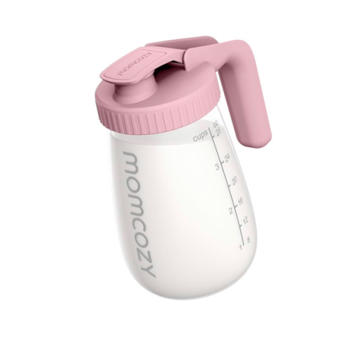 Momcozy Breast Milk Pitcher, Resistant to Heat and Cold Abrupt Temp Swings, No Leak Breast Milk Fridge Storage Container With Wide Mouth, Fast Baby Formula Maker, Breastfeeding Essentials, Pink