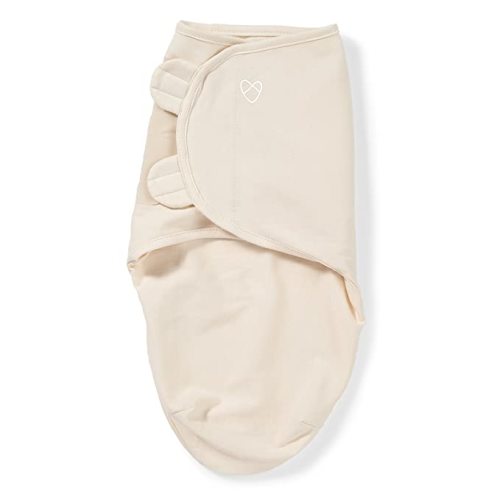 SwaddleMe by Ingenuity Original Swaddle - Preemie Size, Up to 7 Pounds, 1-Pack Baby Swaddle Blanket Wrap - 1 Count (Pack of 1) - Ivory