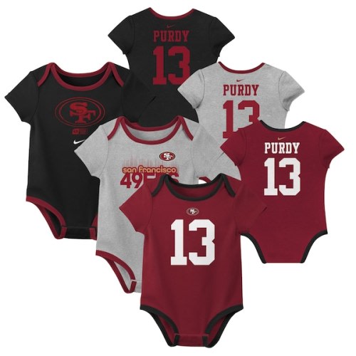 Newborn & Infant Nike Brock Purdy San Francisco 49ers Name & Number 3-Pack Bodysuit Set