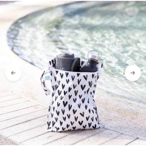 Wet Bag 2 Pack: Gray Arrow and Hearts – Bumkins