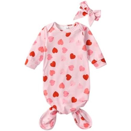 Infant Newborn Baby Girls Floral Sleep Gown Headband Sleepwear Romper Sleeping Bags Outfits