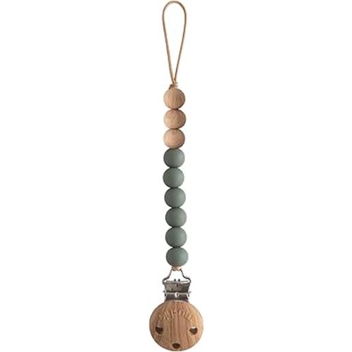 mushie 100% Silicone Baby Pacifier Clip BPA Free | Eva (Dried Thyme)