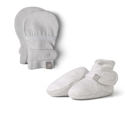 goumikids Stay-On Mitts and Boots Bundle, Storm Gray, 0-3 Months
