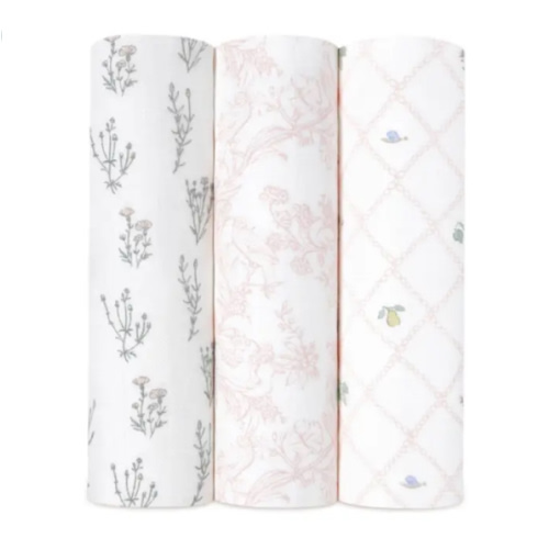 French Floral Silky Soft Swaddle 3 Pack | aden + anais
