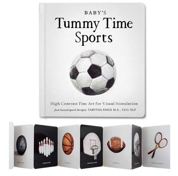 Baby's Tummy Time Sports: High-Contrast Fine Art for Visual Stimulation (Tabitha Paige Children's Book Series)