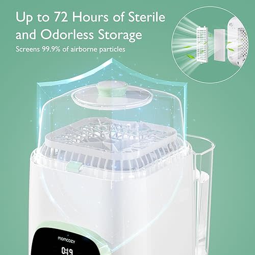 Momcozy KleanPal Pro Baby Bottle Washer - Sterilizer & Dryer Combo for Easy Cleaning - Bottle Washer Machine for All Bottles, Pump Parts & Baby Item Care - Save Time & Effort