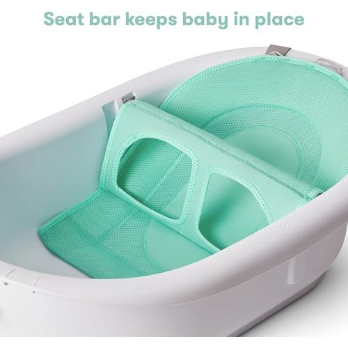 Frida Baby 4-in-1 Grow-with-Me Baby Bathtub, Baby Tub for Newborns to Toddler with Removable Bath Seat & Backrest for Bath Support in Tub