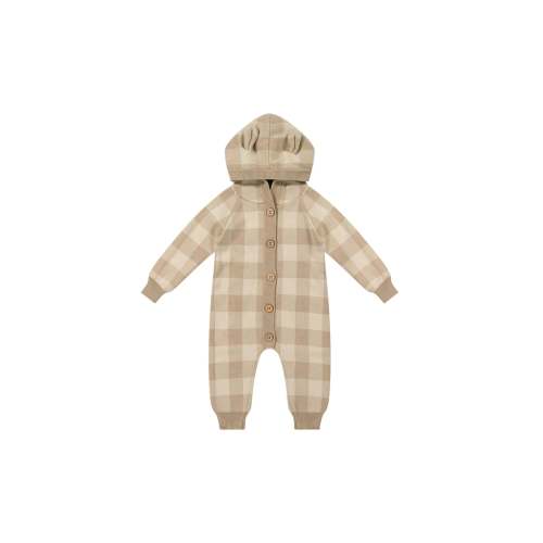 Check Bear Knitted Onepiece - Check Jacquard