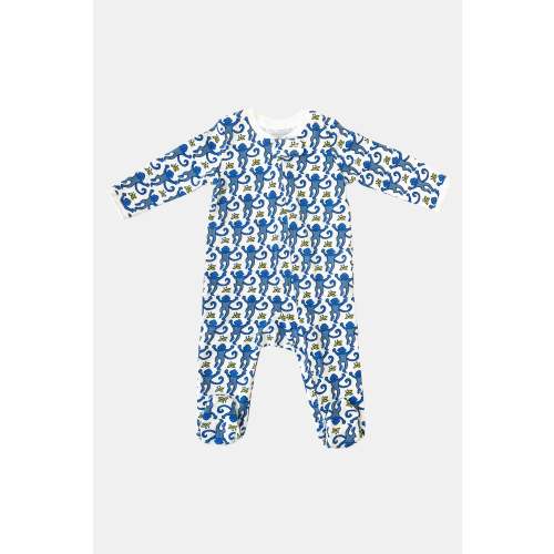 Infant Monkey Zipper Footie