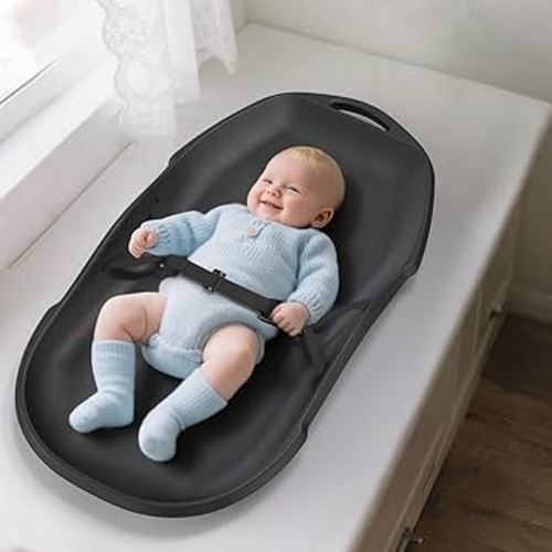 Baby Changing Pad, Soft & Wipe-Clean Changing Pad with Strap, EVA Waterproof Changing Table Pads for Dresser Top, Non-Slip Bottom, Lightweight, 30”×16”