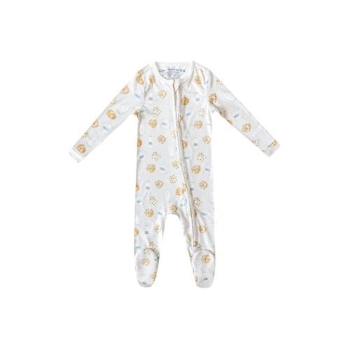 Zip-Up Footie Pajamas, 3-6M
