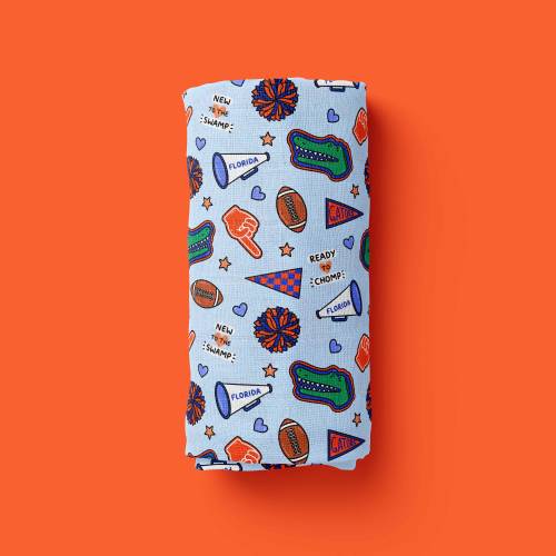 Florida Football Baby Swaddle | Florida Swaddle | Florida Football Blanket | Florida Baby Gift | Gators Baby Gift