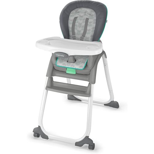 Ingenuity Full Course 6-in-1 High Chair - Baby to 5 Years Old, 6 Convertible Modes, 2 Dishwasher Safe Trays - Astro, 13108
