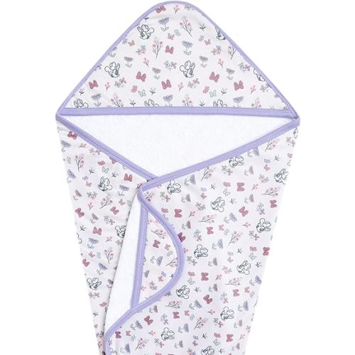 Premium Knit Hooded Bath Towel "Minnie Mouse's Bowquet" by Copper Pearl