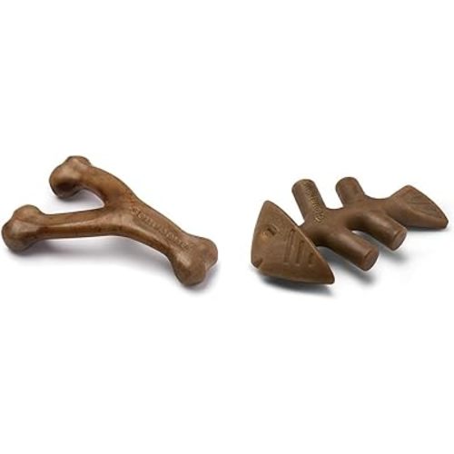 Benebone Wishbone and Fishbone Durable Dog Chew Toys for Aggressive Chewers, Made in USA
