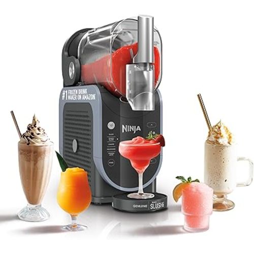 Ninja SLUSHi with RapidChill Technology, 88 oz. Frozen Drink & Slushie Machine, 5 Preset Programs, Margaritas, Frappés, and More, Premium Accents, Black, FS301