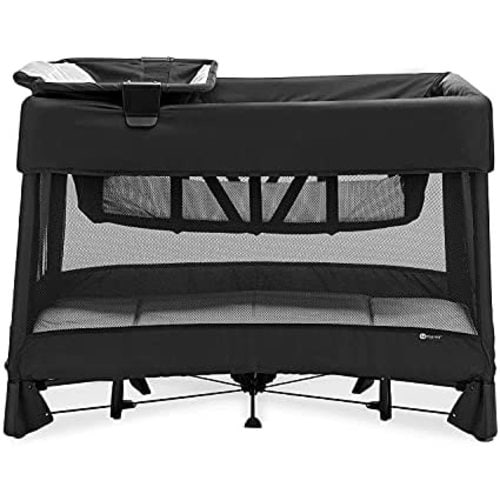 4moms Breeze Plus Portable Playard with Removable Bassinet and Baby Changing Station, Easy One-Handed Setup, from The Makers of The mamaRoo