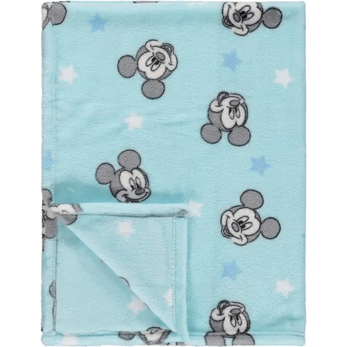 Disney Characters Flannel Fleece Baby Blanket - Soft & Cozy 30x40 Inches, Featuring Mickey Mouse, Minnie Mouse, Winnie The Pooh, and Dumbo