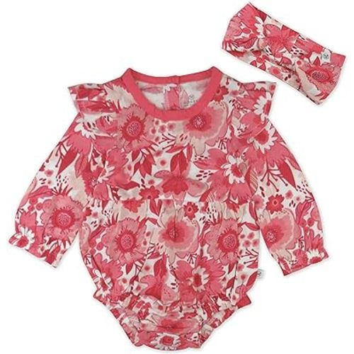 HonestBaby Multipack Short Romper Sets and Dresses 100% Organic Cotton for Infant Baby and Toddler Boys, Girls, Unisex