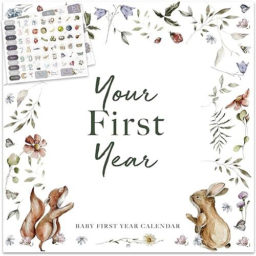 Baby's First Year Memory Book & 1st Year Calendar with 102 Stickers | Baby's First Year Calendar With Stickers & 1st Year Calendars, Baby Tracker