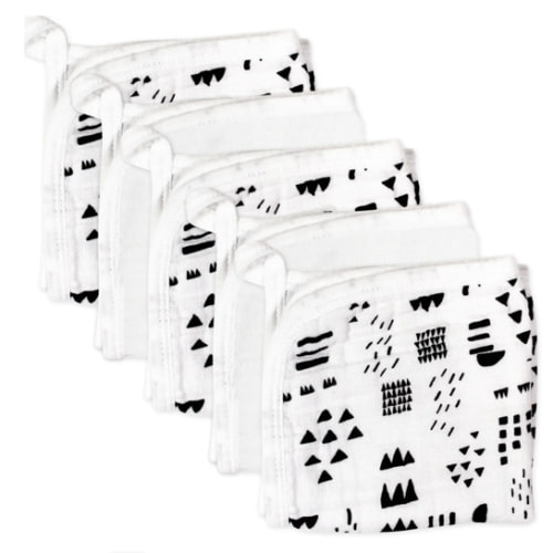 5-Pack Organic Cotton Triple-Layer Woven Washcloths | Honest Baby Clothing