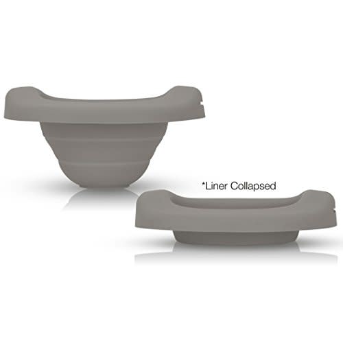 Kalencom Potette Plus Collapsible Reusable Liner for Home Use with The 2-in-1 Potette Plus Potty (Sold Separately) (Gray)