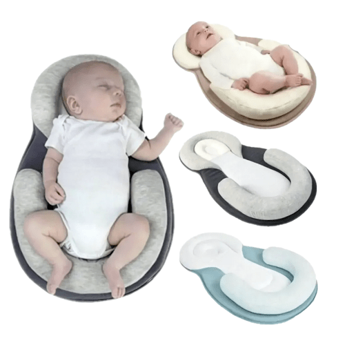 Portable Baby Bed | Anti-rollover Pillow | Baby Lounger | Infant Sleep Pillow | Flat Head Positioning Pillow
– Teeny Smiles